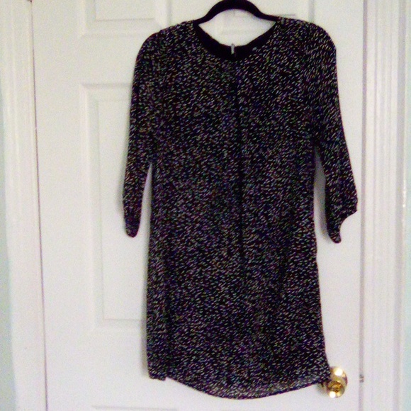 H&M | Dresses | H M Black And White Design Scooped Neck Polyester ...